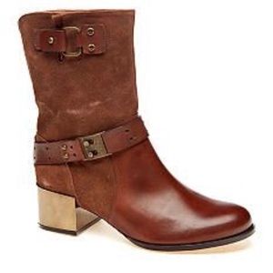 DaniBlack Rafael Atanado Brown Leather Moto Boots